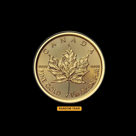 1/10 Canadian Gold Maple Leaf (Random Year) - Summit Metals