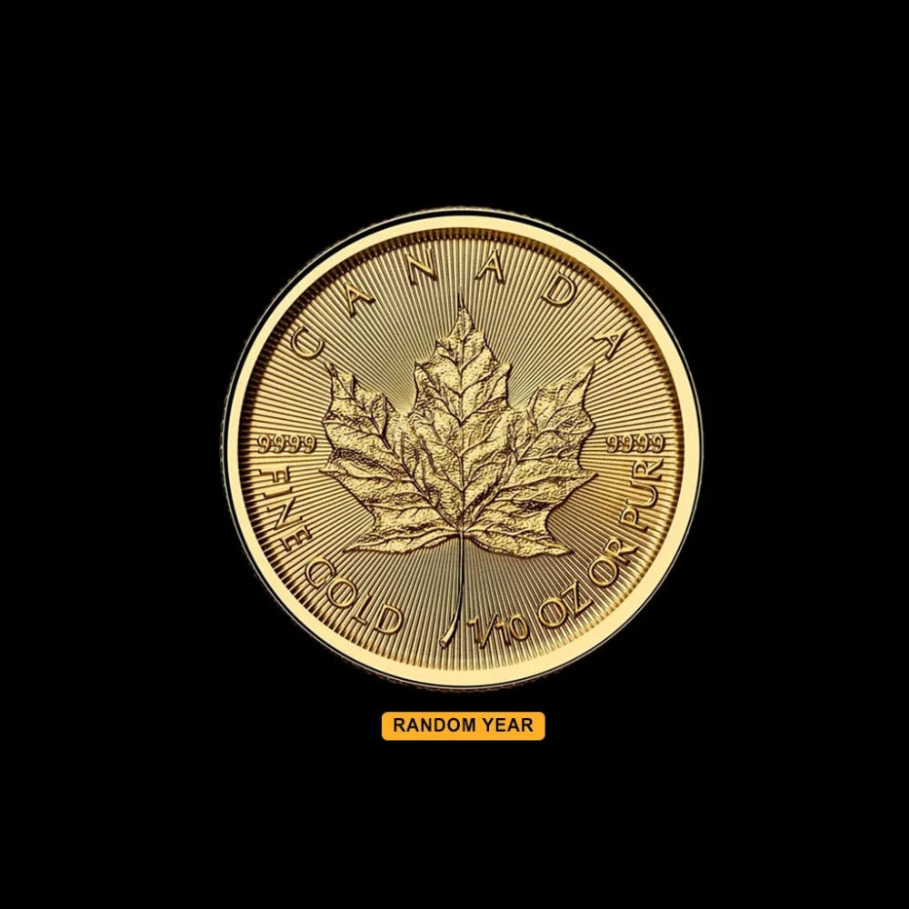 1/10 Canadian Gold Maple Leaf (Random Year) - Summit Metals