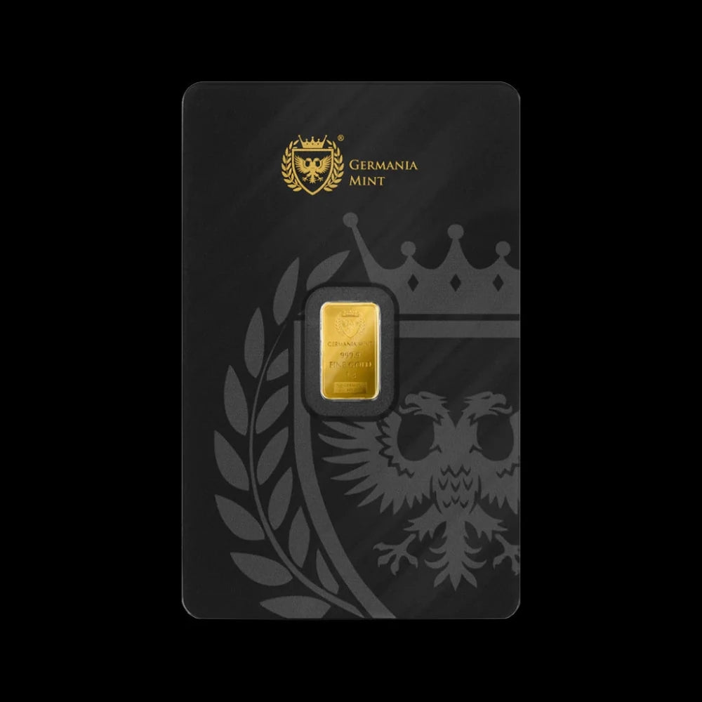 1 Gram Assay Gold Bar Germania Mint BU - Summit Metals