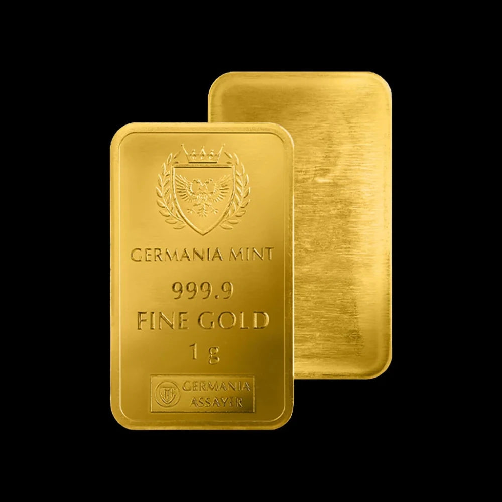 1 Gram Assay Gold Bar Germania Mint BU - Summit Metals