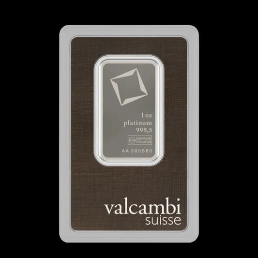 1 oz Platinum Bar Valcambi BU - Summit Metals