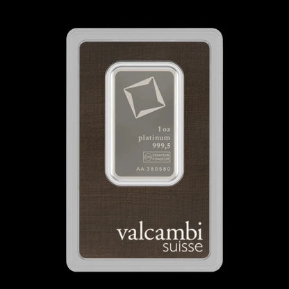 1 oz Platinum Bar Valcambi BU - Summit Metals