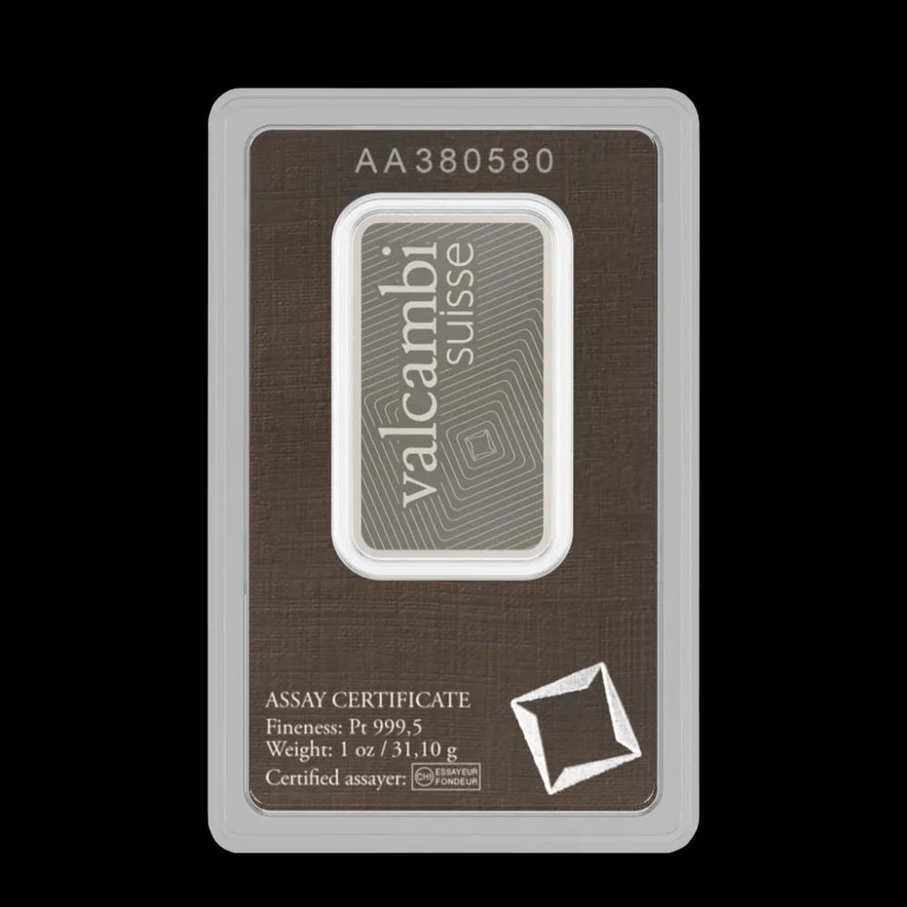 1 oz Platinum Bar Valcambi BU - Summit Metals