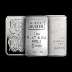 1 oz Platinum Bar Various Brands