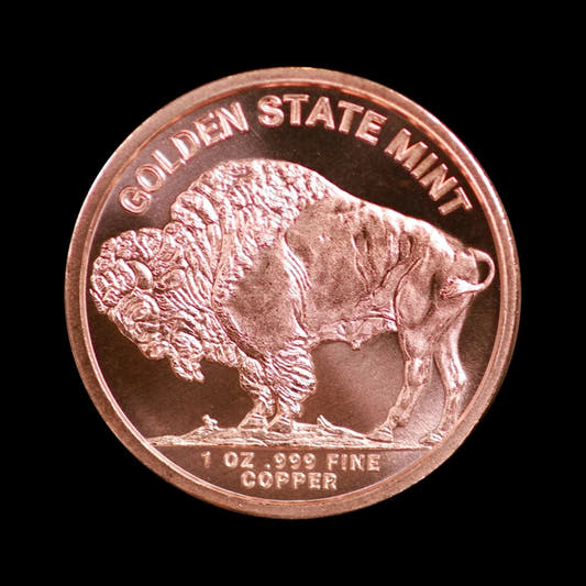 1 oz Copper Round Buffalo (BU) - Summit Metals