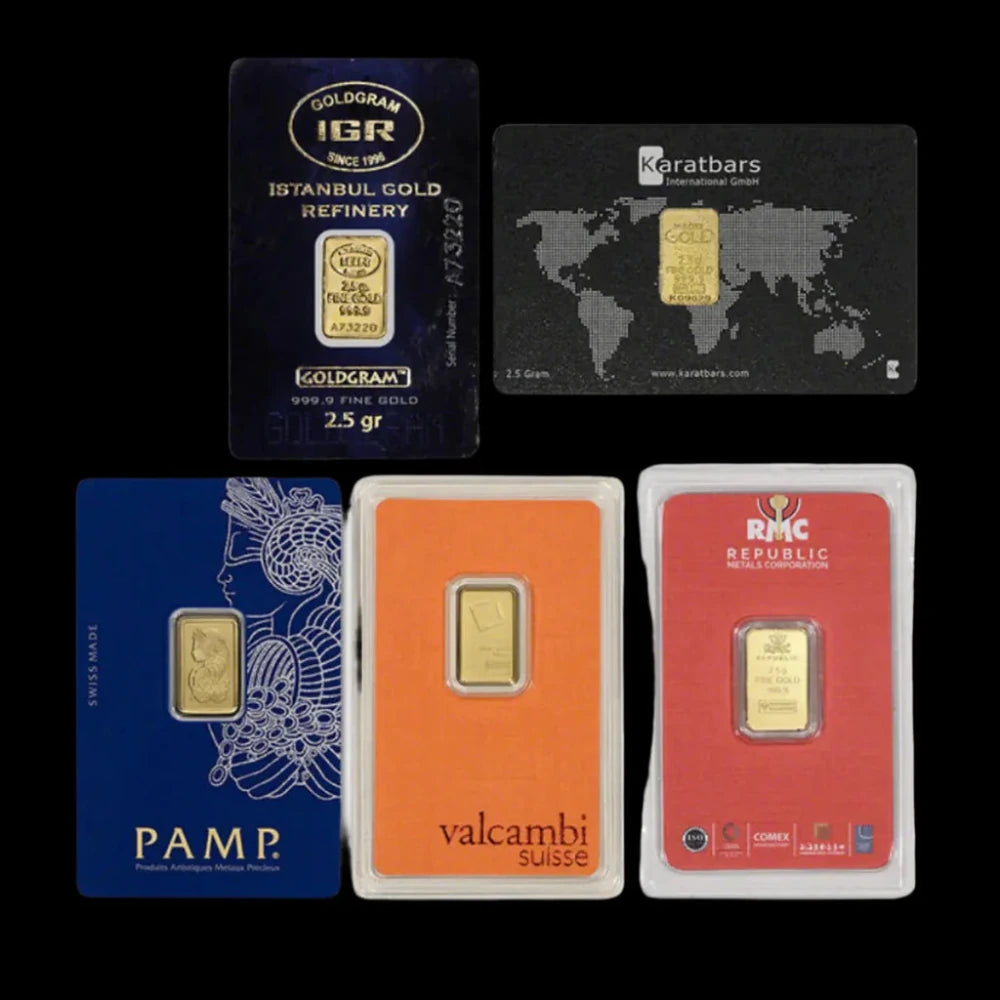 2.5 Gram Gold Bar Random Brand - Summit Metals
