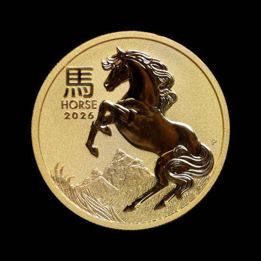 2026 1 oz Perth Mint Gold Horse (Lunar Series) BU - Summit Metals