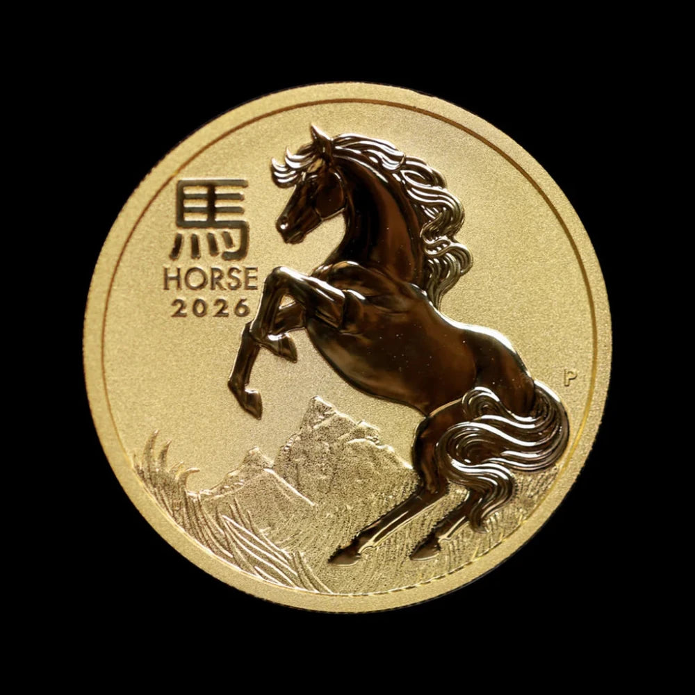 2026 1 oz Perth Mint Gold Horse (Lunar Series) BU - Summit Metals