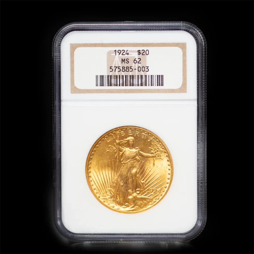 $20 U.S. Gold Saint - Gaudens NGC62 - Summit Metals