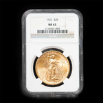 $20 U.S. Gold Saint NGC63 - No Motto - Summit Metals