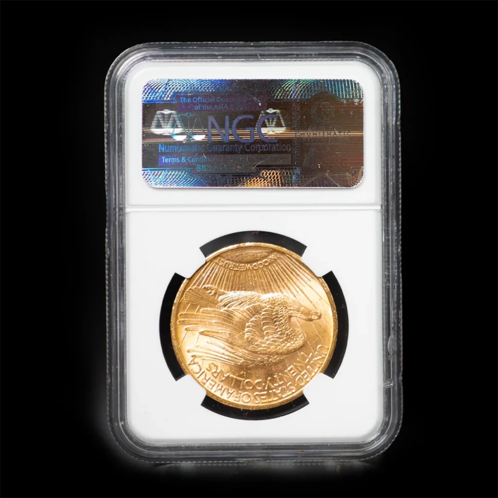 $20 U.S. Gold Saint NGC63 - No Motto - Summit Metals