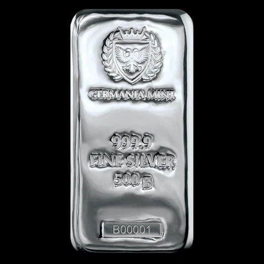 Germania Mint 500 Gram Silver Cast Bar - Summit Metals