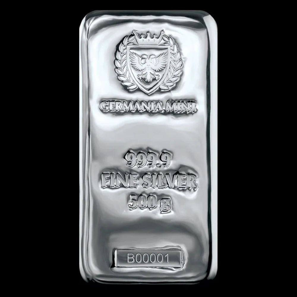 Germania Mint 500 Gram Silver Cast Bar - Summit Metals