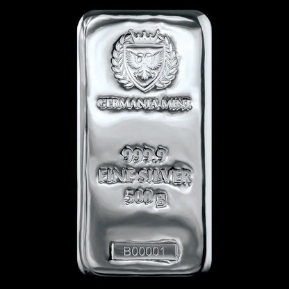 Germania Mint 500 Gram Silver Cast Bar - Summit Metals