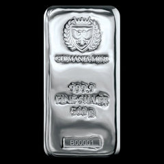 Germania Mint 500 Gram Silver Cast Bar