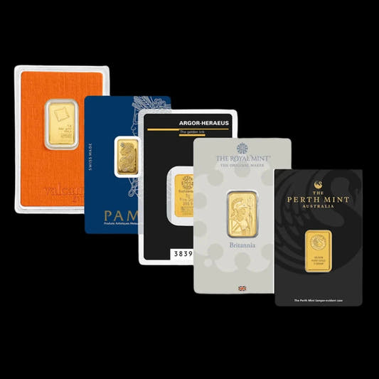 5 Gram Gold Bar - Random Brand - Summit Metals