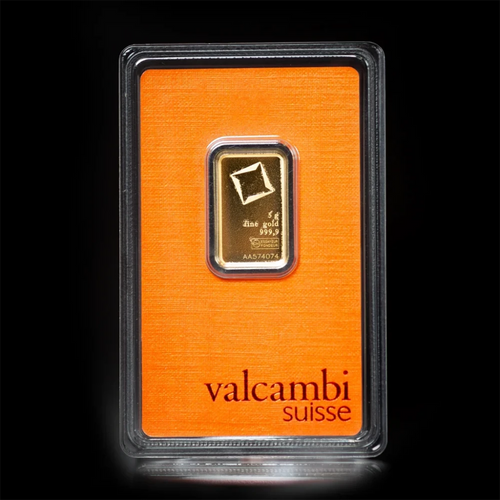 5 Gram Gold Bar Valcambi - Summit Metals