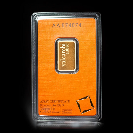5 Gram Gold Bar Valcambi - Summit Metals