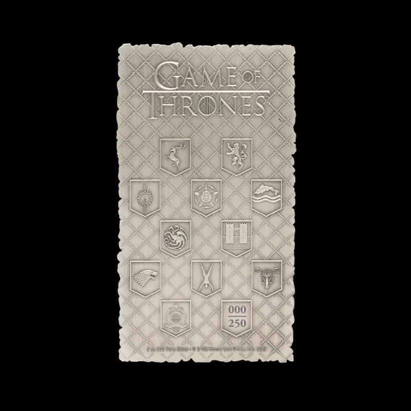 Game of Thrones - Map of Westeros 5 oz Silver Collectible Agoro 2026 - Summit Metals