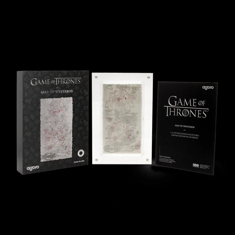 Game of Thrones - Map of Westeros 5 oz Silver Collectible Agoro 2026 - Summit Metals