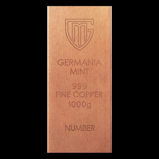 Germania Mint Kilo Copper Raw Bar - Summit Metals