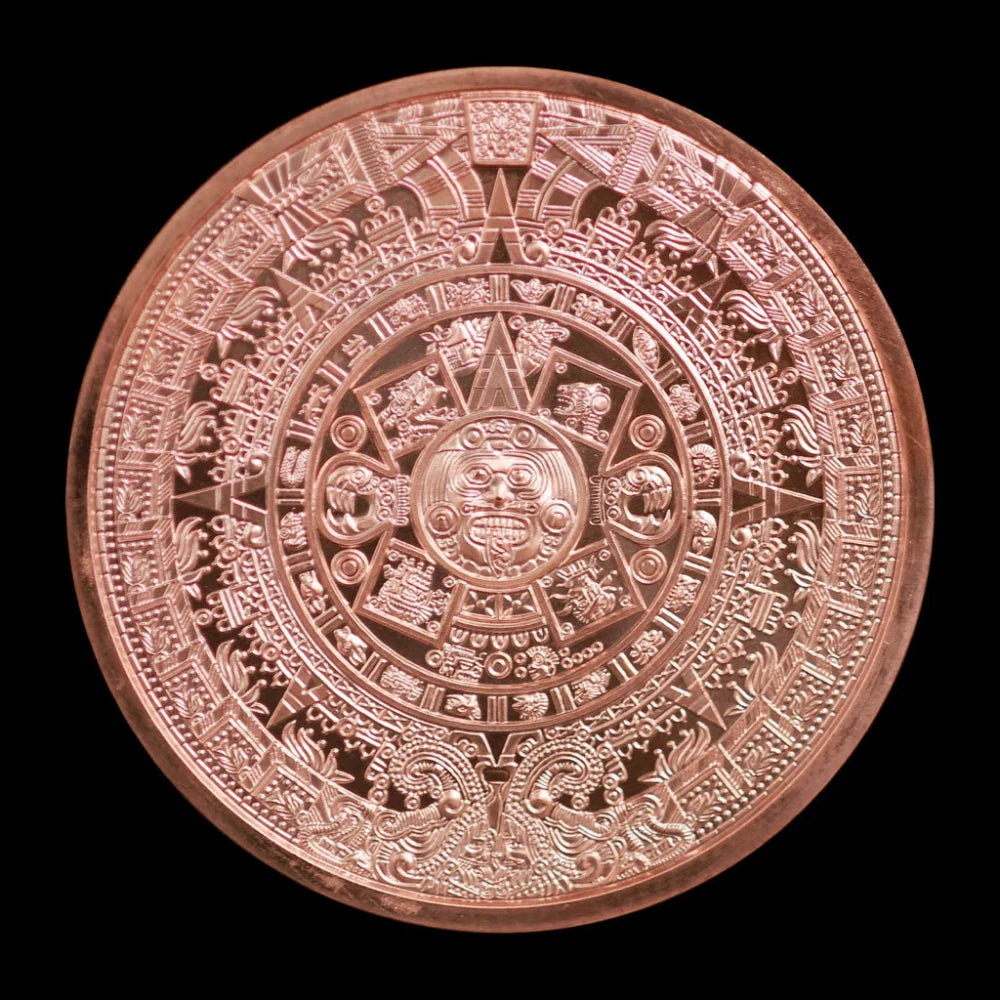 5 oz Copper Round Aztec Calendar - Summit Metals