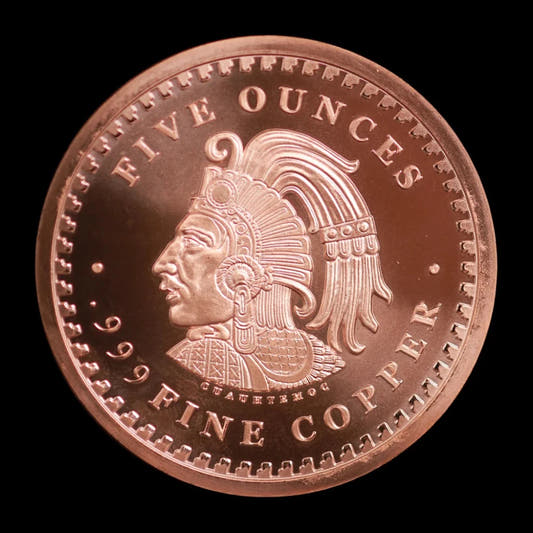 5 oz Copper Round Aztec Calendar - Summit Metals