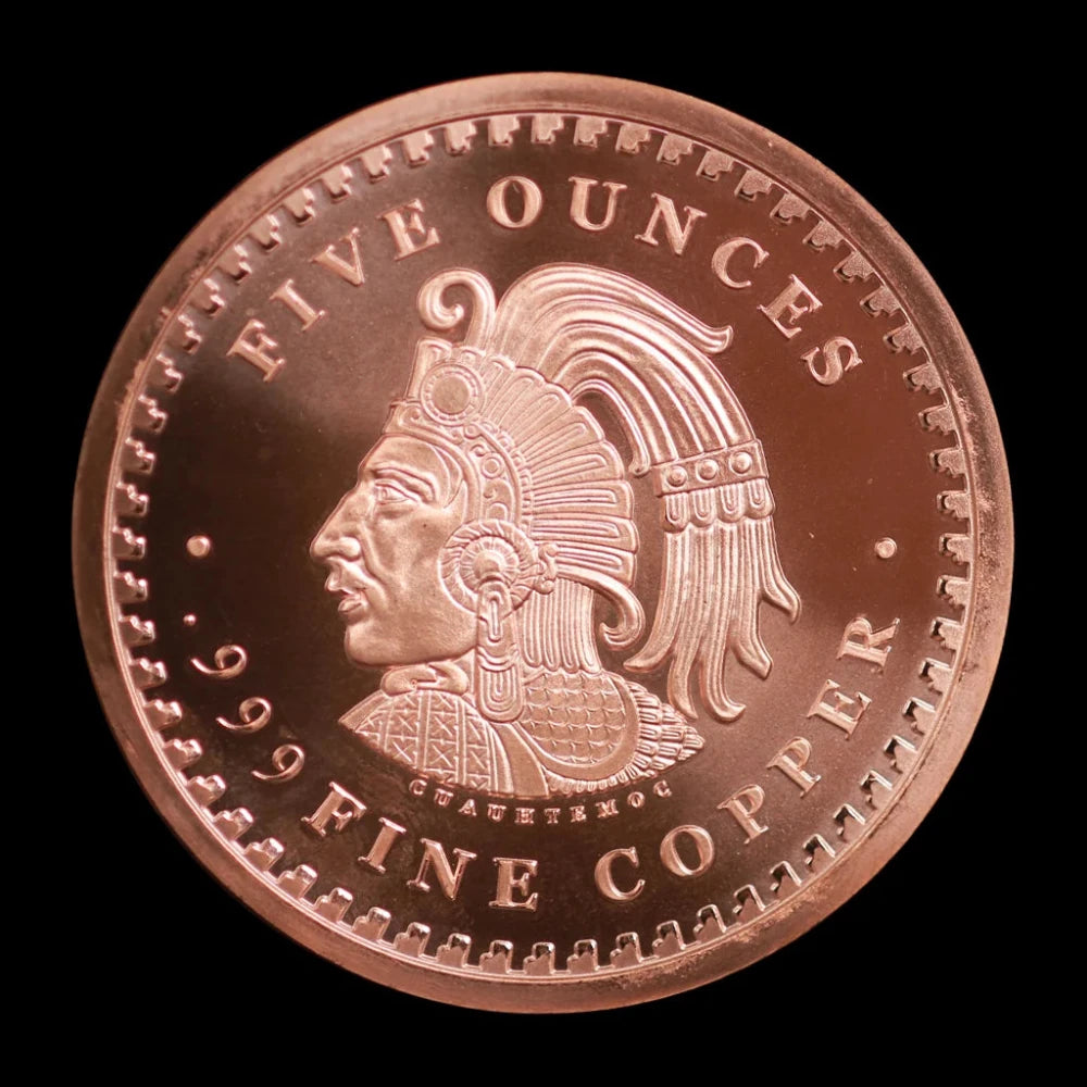 5 oz Copper Round Aztec Calendar - Summit Metals