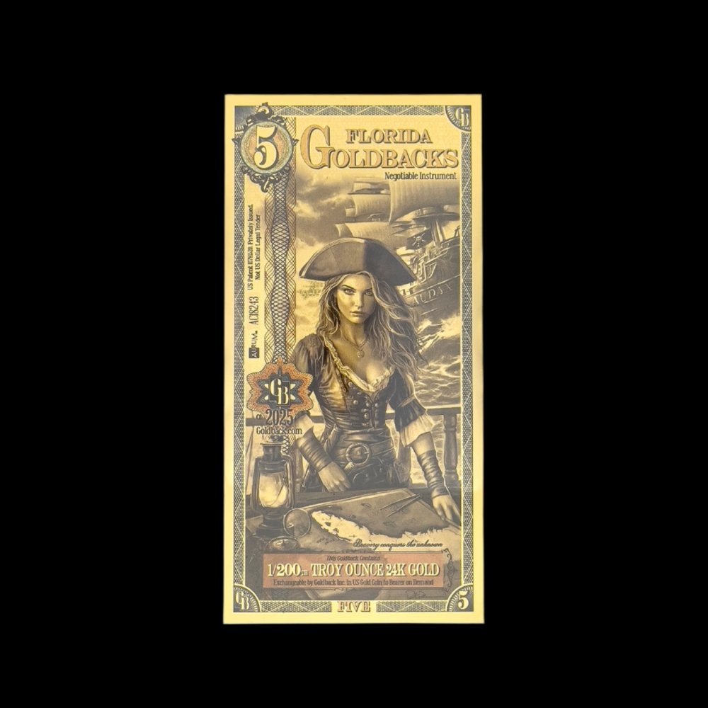 5 Florida Goldback Gold Note - Summit Metals