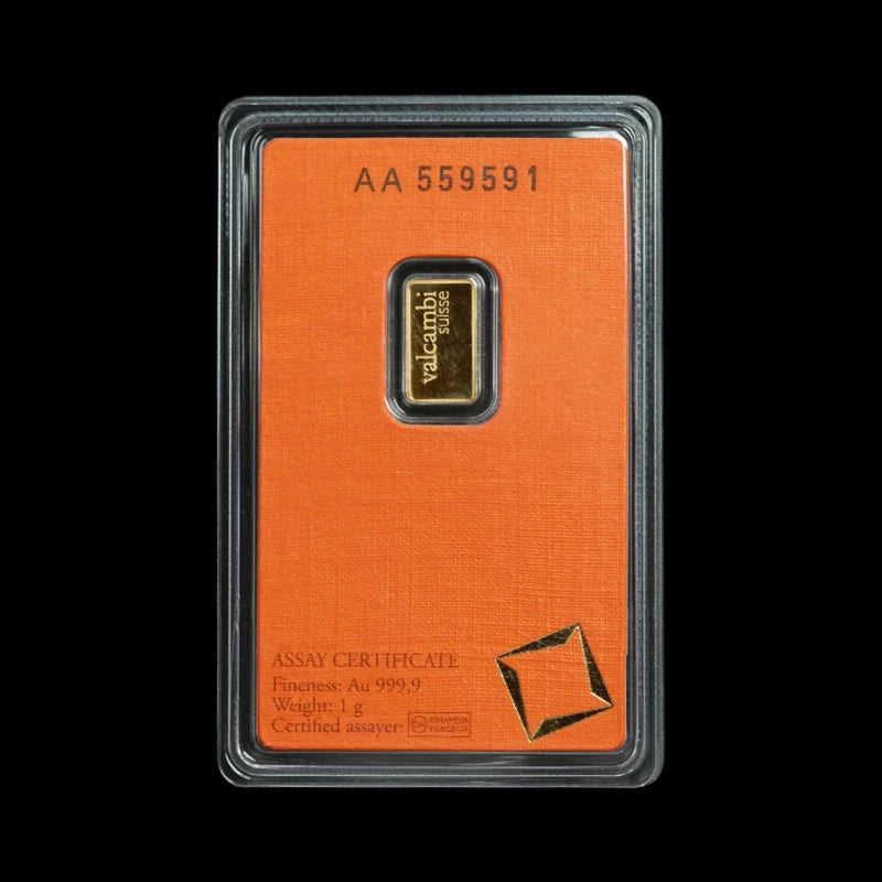 1 Gram Gold Bar Valcambi BU - In Assay - Summit Metals