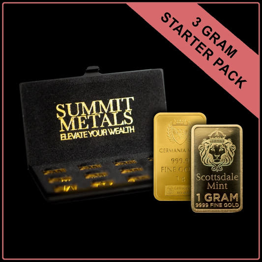 3 Gram Gold Starter Pack BU+ Wallet - Summit Metals