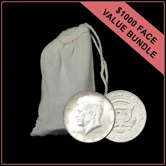 90% American Silver Kennedy Half Dollars - $1000 Face Value - Summit Metals