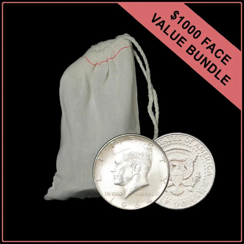 90% American Silver Kennedy Half Dollars - $1000 Face Value - Summit Metals