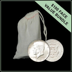 90% American Silver Kennedy Half Dollars - $100 Face Value