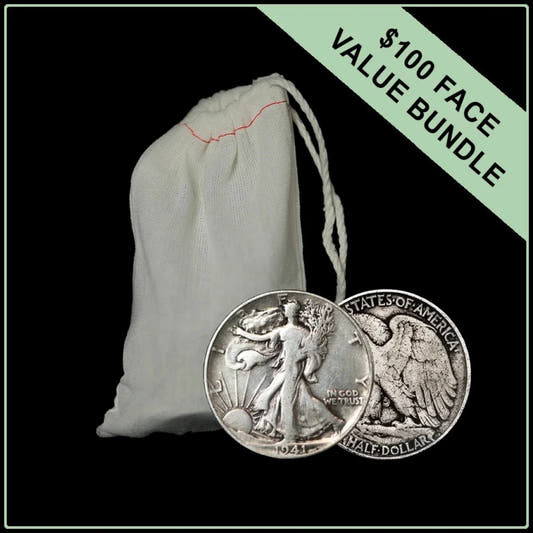 90% American Silver Walkers - $100 Face Value - Summit Metals
