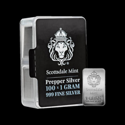 1 Gram Scottsdale Mint Silver Bar - "Prepper Silver" BU - Summit Metals