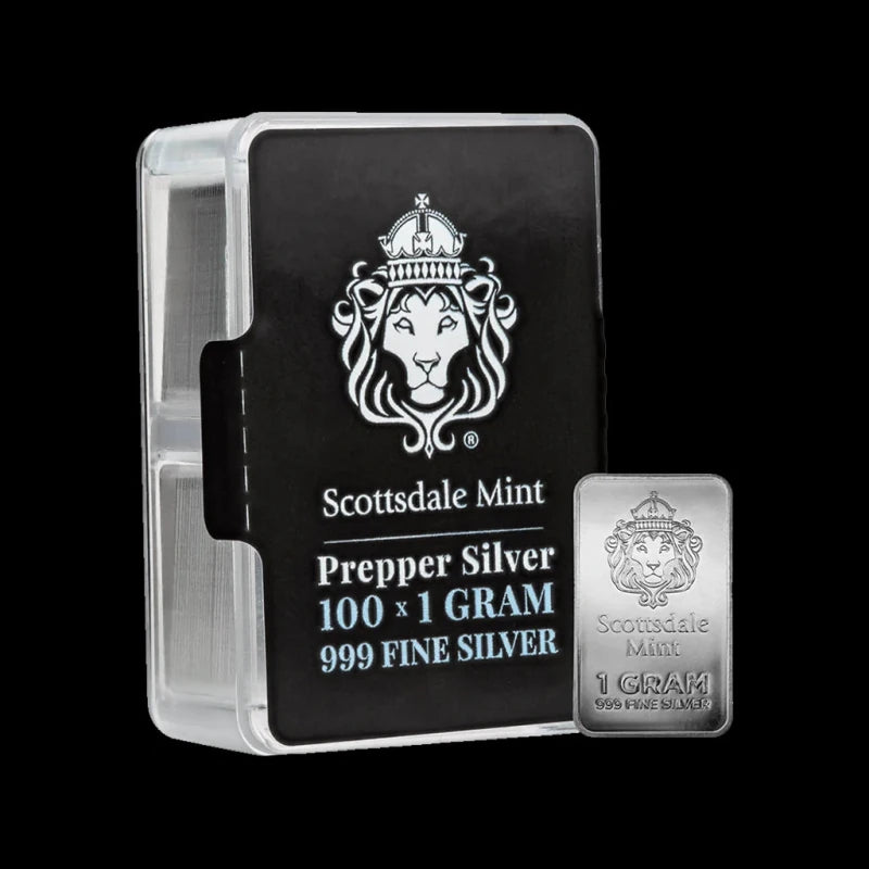 1 Gram Scottsdale Mint Silver Bar - "Prepper Silver" BU - Summit Metals
