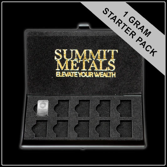 1 Gram Silver Starter Pack BU + Wallet - Summit Metals