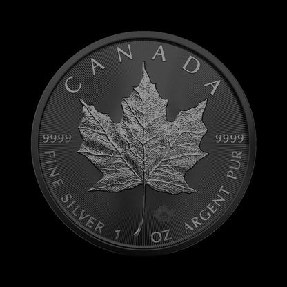 1 oz Silver Maple Leaf - Black Platinum & Ruthenium Ennobled - BU 2025 - Summit Metals