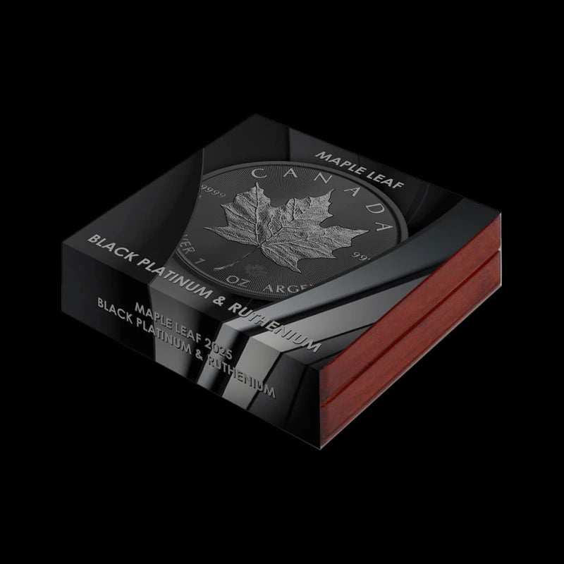 1 oz Silver Maple Leaf - Black Platinum & Ruthenium Ennobled - BU 2025 - Summit Metals