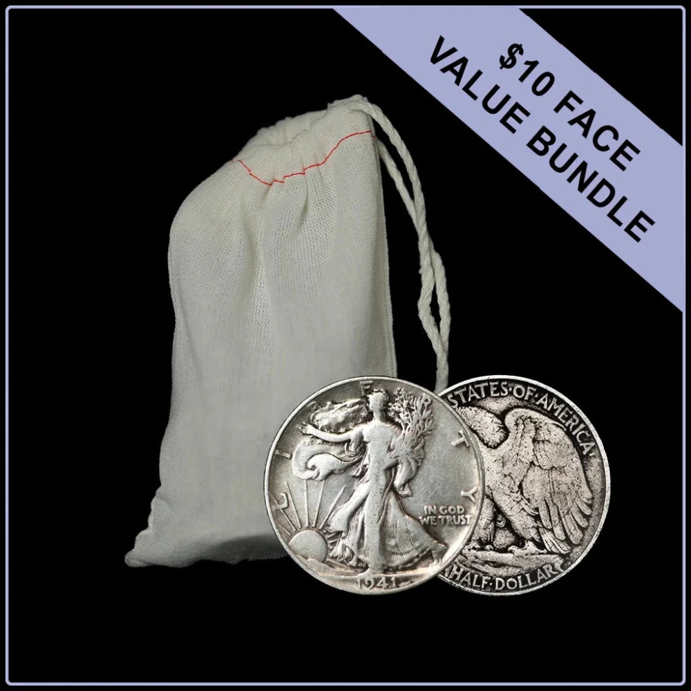 90% American Silver Walkers - $10 Face Value - Summit Metals