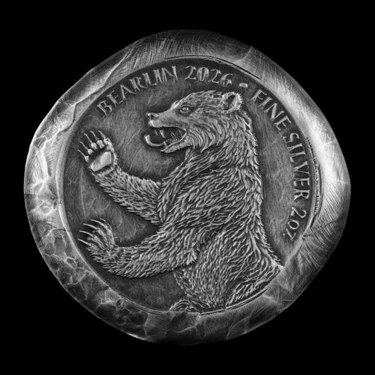 2026 Germania Mint Bearlin 2 oz Silver Cast Bar - Summit Metals
