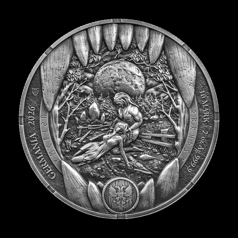 Germania Mint Bödvar Saga: Loss 2 oz Silver BU Ultra High Relief 2026 - Summit Metals