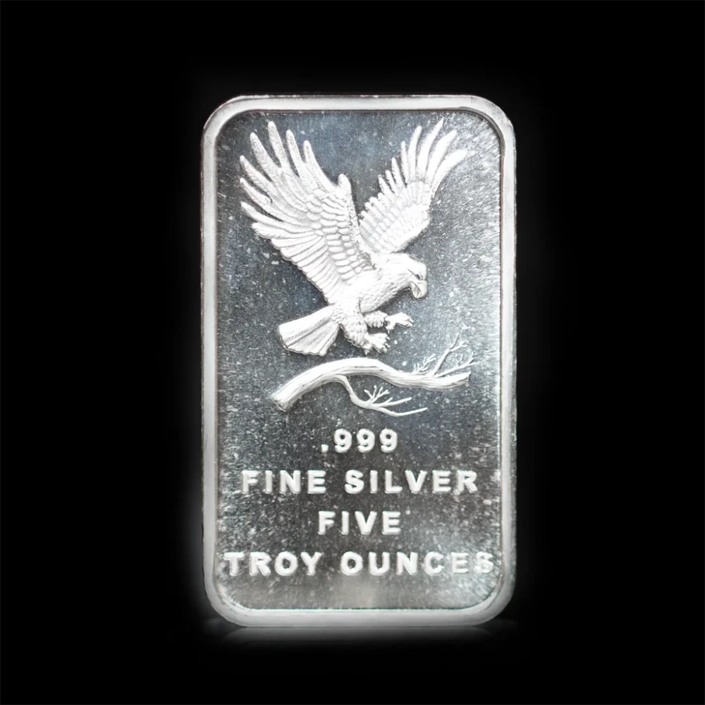 5 oz Silver Bar Eagle Silvertowne BU - Summit Metals