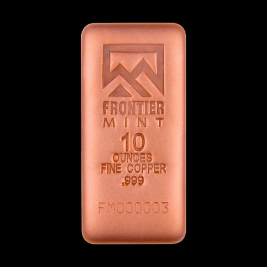 10 oz Copper Bar Frontier Mint Monster Box (500 oz) - Summit Metals