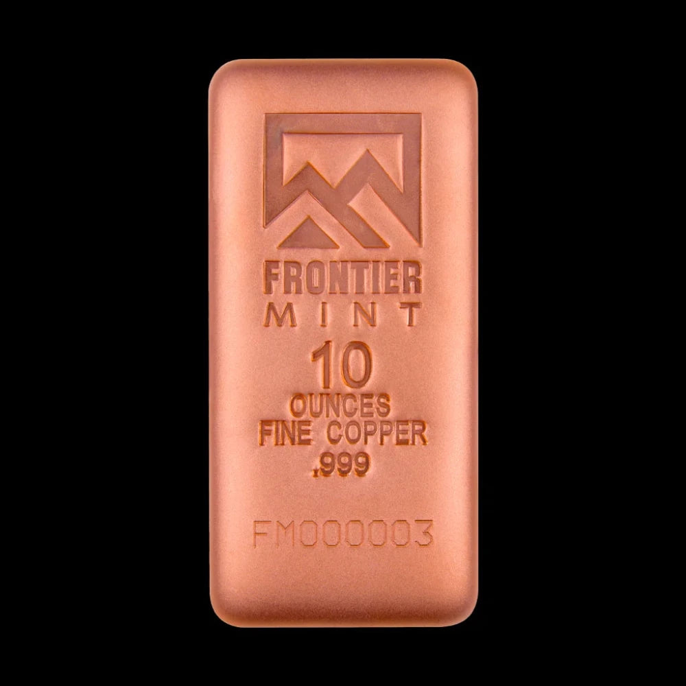 10 oz Copper Bar Frontier Mint Monster Box (500 oz) - Summit Metals