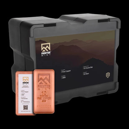 10 oz Copper Bar Frontier Mint Monster Box (500 oz) - Summit Metals