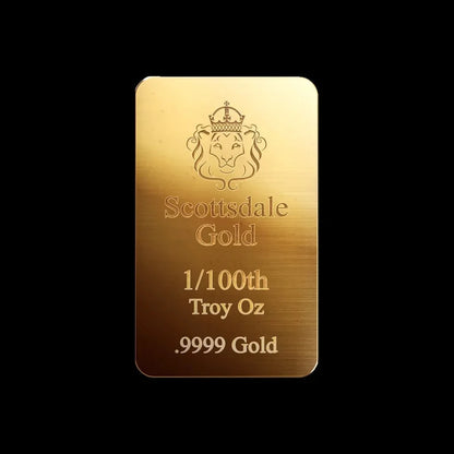1/100 oz Gold Bar | Scottsdale Mint BU - Summit Metals