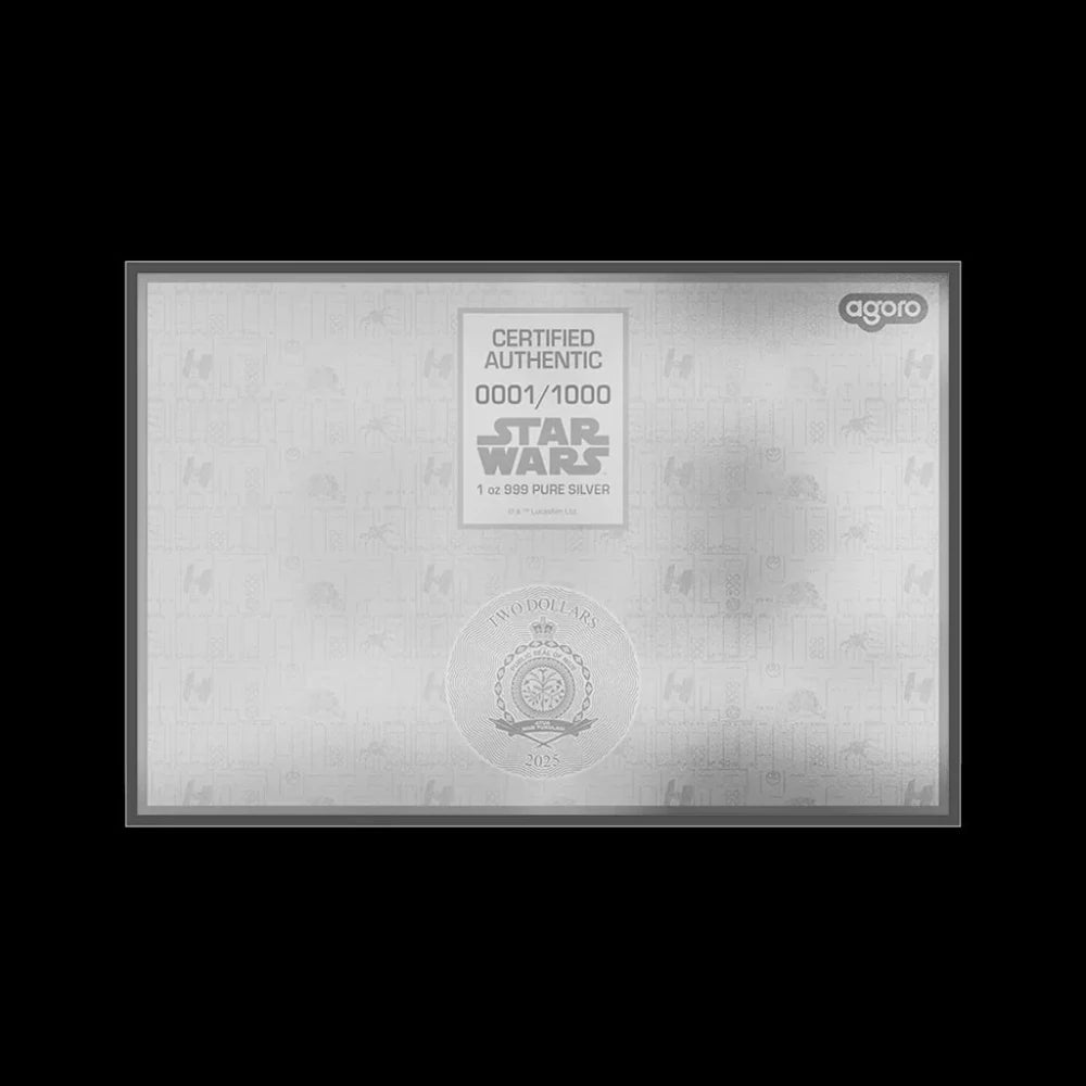 Star Wars Skywalker Lightsaber Blueprint – 1 oz 6.89 inches × 10.31 inches Silver Foil (2025) - Summit Metals