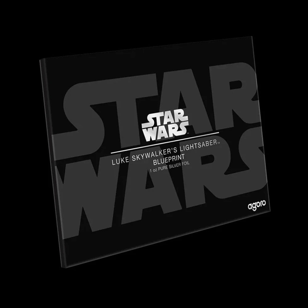 Star Wars Skywalker Lightsaber Blueprint – 1 oz 6.89 inches × 10.31 inches Silver Foil (2025) - Summit Metals